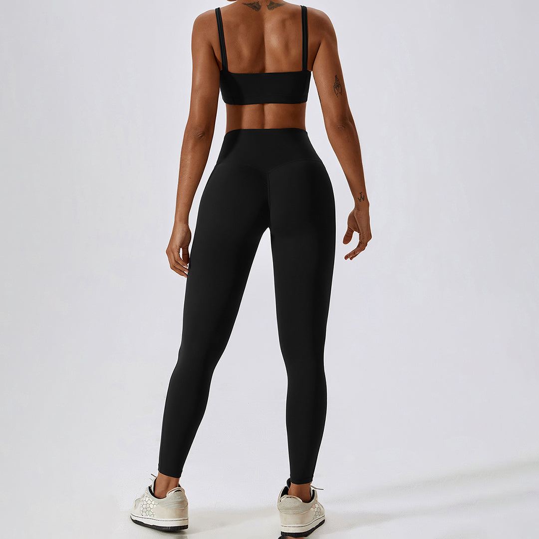 Ensemble 2 pièces soutien-gorge respirant à séchage rapide et leggings de sport