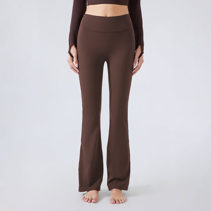 Autumn and winter velvet warm stretch sports flared leg pants