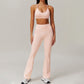 Thin straps sports Bra + Flared Leg pants 2-piece set