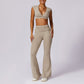 Tight bra & waist ruffled casual pants sports sets