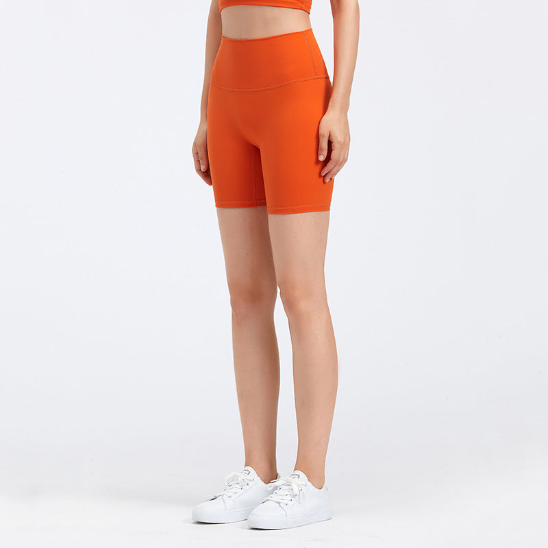 Skin-friendly solid patchwork sports shorts