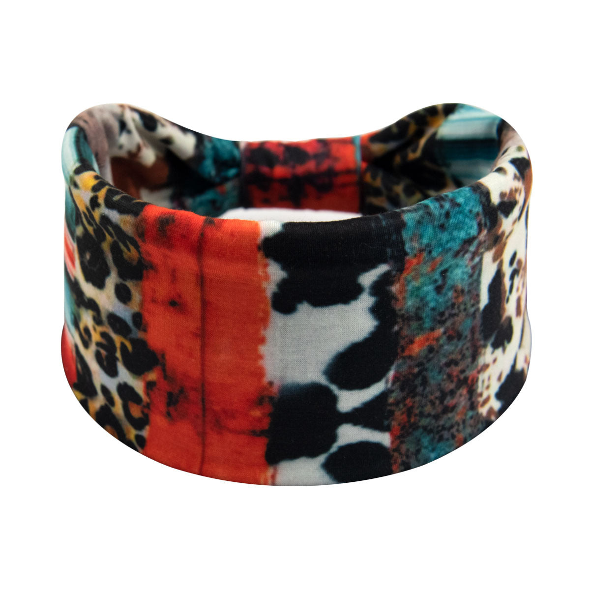 Ethnic Sports Headband with Leopard Print