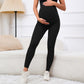 High-waisted, belly-supporting, high-elastic maternity pants for outerwear