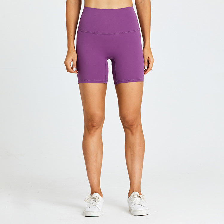 Solid color high-stretch biker shorts