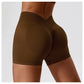 Seamless high waist yoga shorts