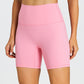 Solid color high-stretch biker shorts