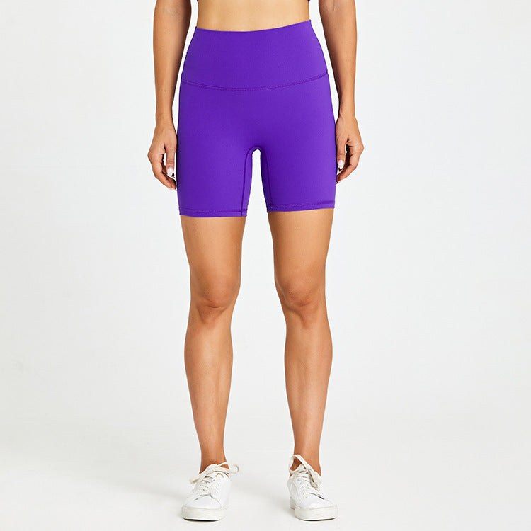 Solid color high-stretch biker shorts