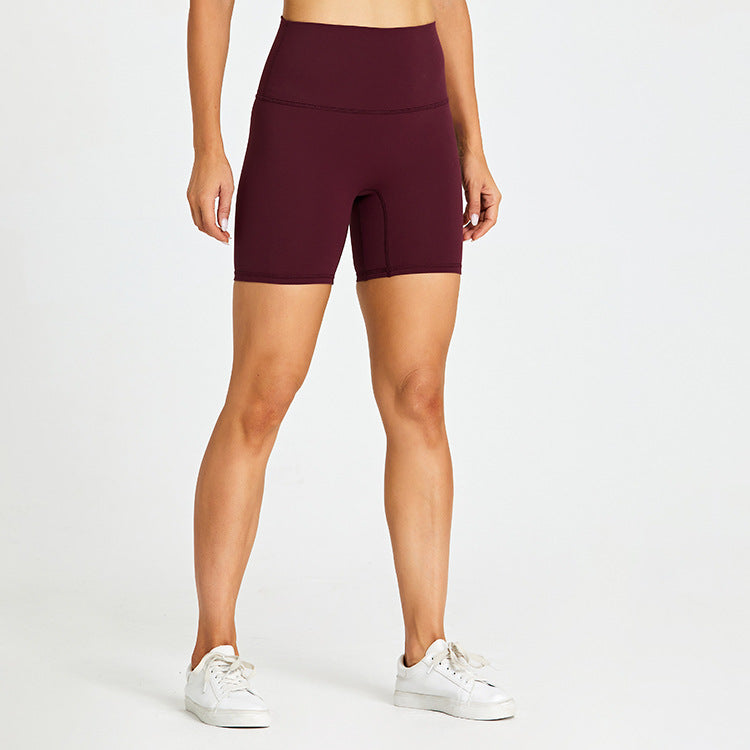 Solid color high-stretch biker shorts