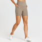 Skin-friendly solid patchwork sports shorts