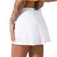 Solid zippered tennis skirt