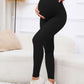 High-waisted, belly-supporting, high-elastic maternity pants for outerwear