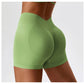 Seamless high waist yoga shorts