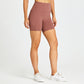 Skin-friendly solid patchwork sports shorts