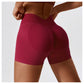 Seamless high waist yoga shorts