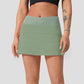 Solid zippered tennis skirt