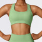 Seamless cross-back sports bra