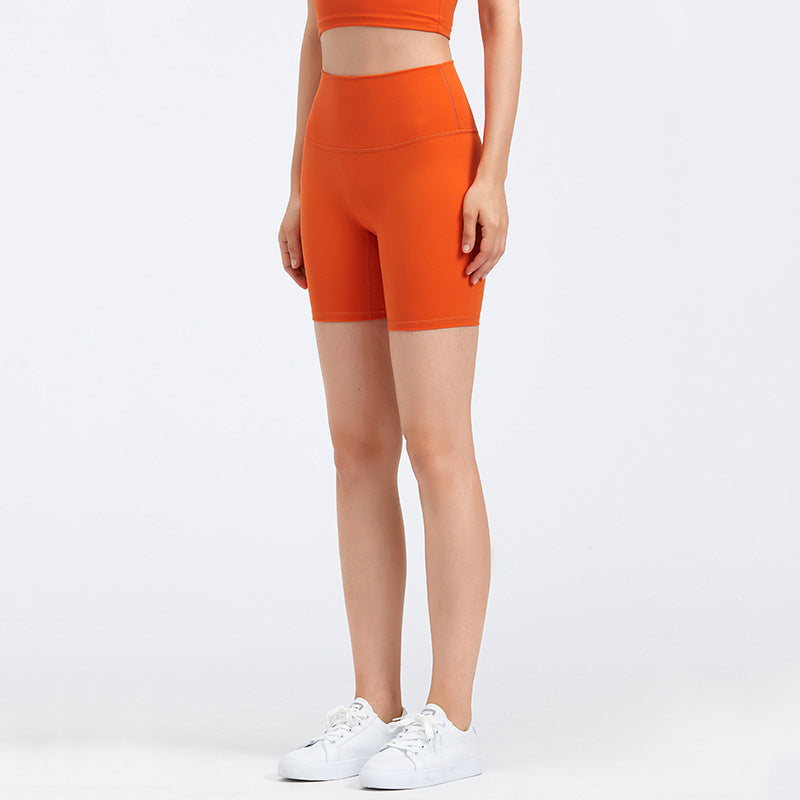 Skin-friendly solid patchwork sports shorts