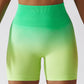 Colourful gradient hip-lifting seamless shorts