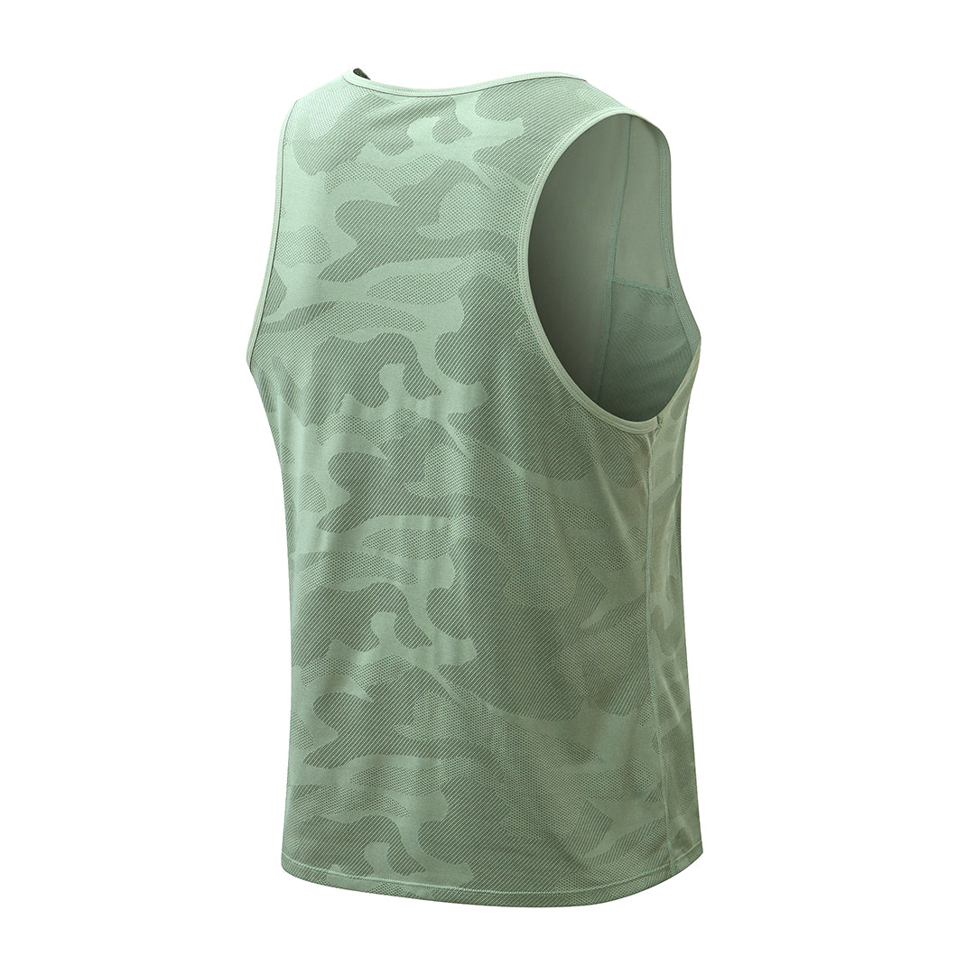 Men's summer cotton camouflage sleeveless sports top