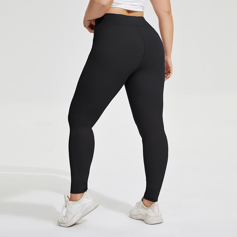 Plus-size high-rise sports leggings