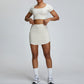 Short sleeve fashion simple sports skirt sets