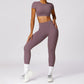 Tight running short sleeves & leggings sport sets