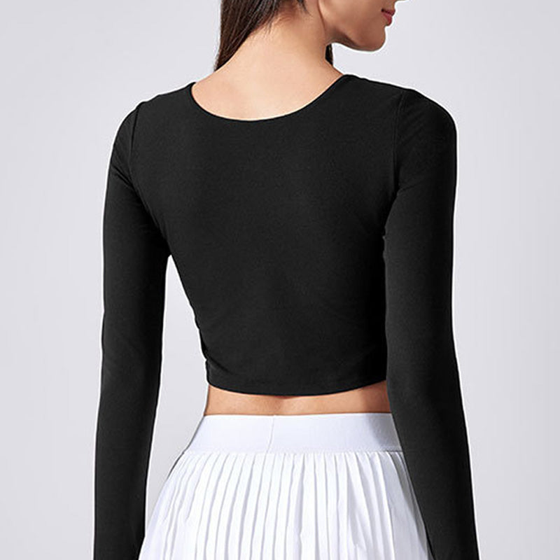 Cropped fitness wear sports top