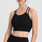 Thin shoulder straps double layer sports bra