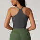 Shockproof tight fit seamless yoga tank tops