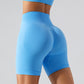 Seamless high rise running yoga shorts