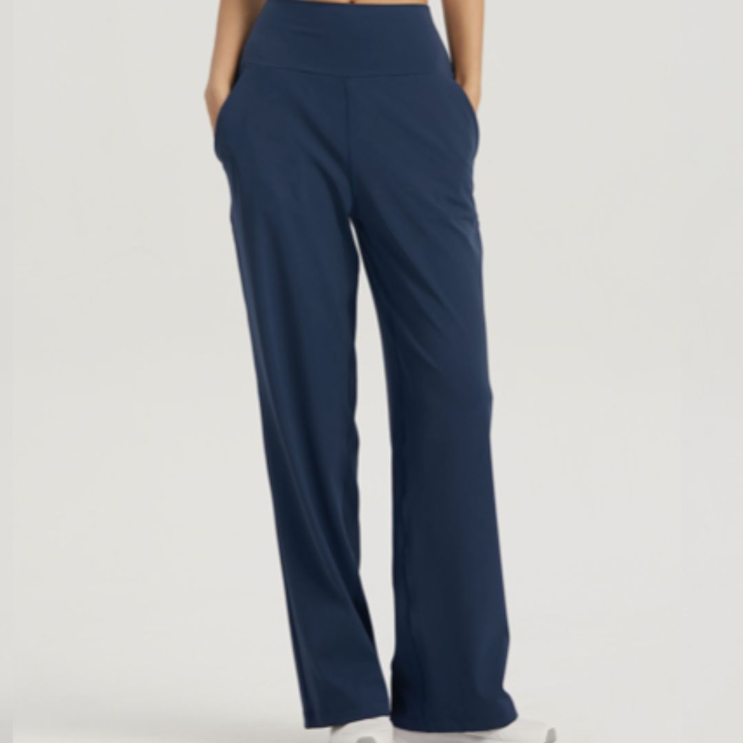 High-waisted loose pockets pants