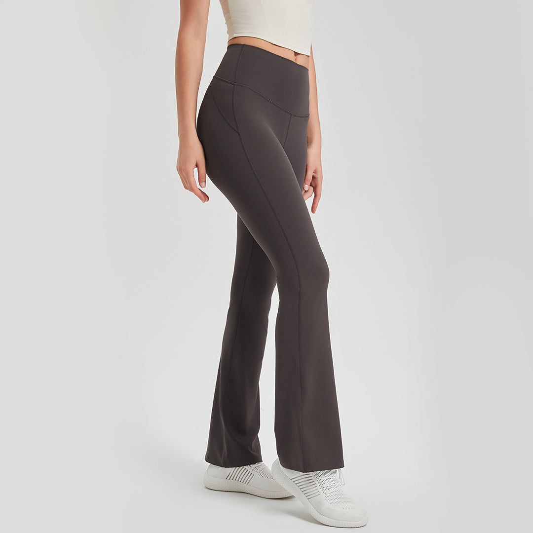 High-waisted hip-lifting running track leggings