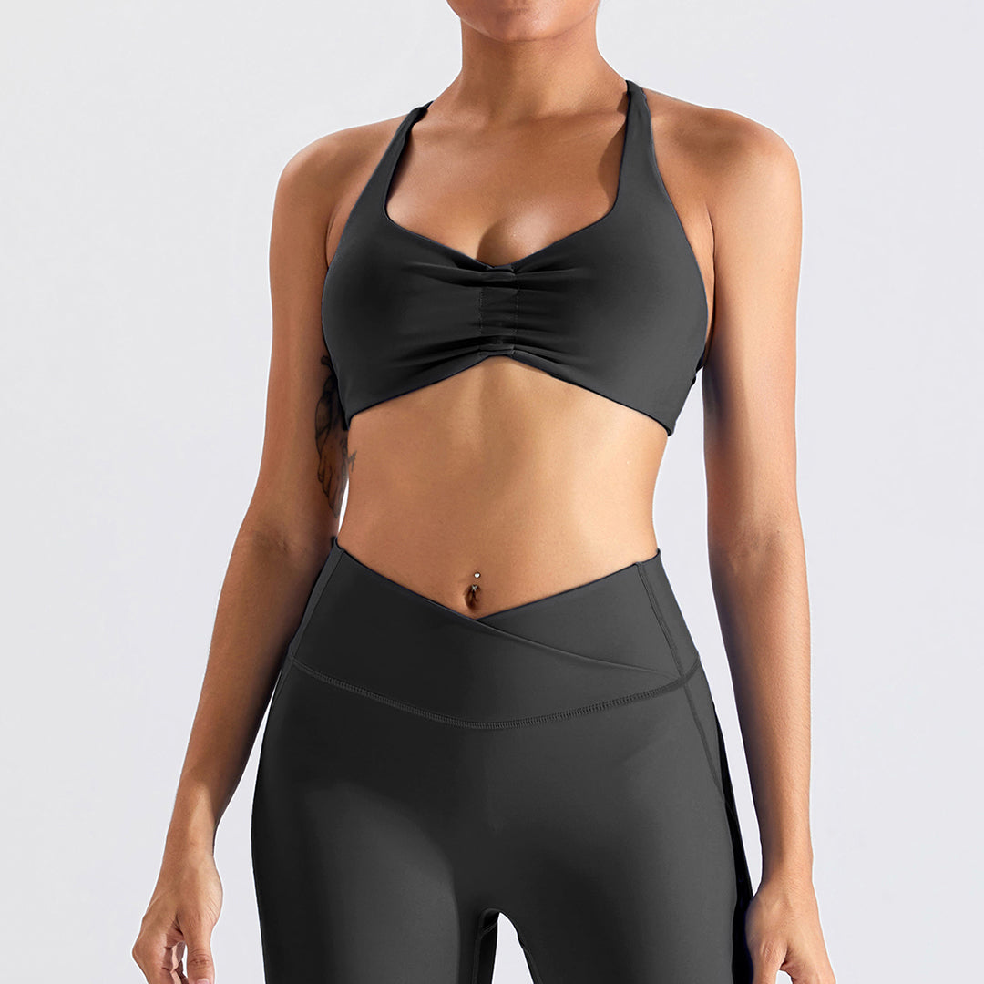 Crossover beauty back yoga sports bras