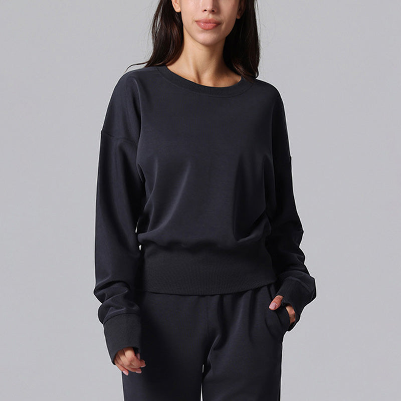 Ultra-Soft Long Sleeve Wide Hem Yoga Top