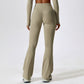 High-rise stretch flared pants