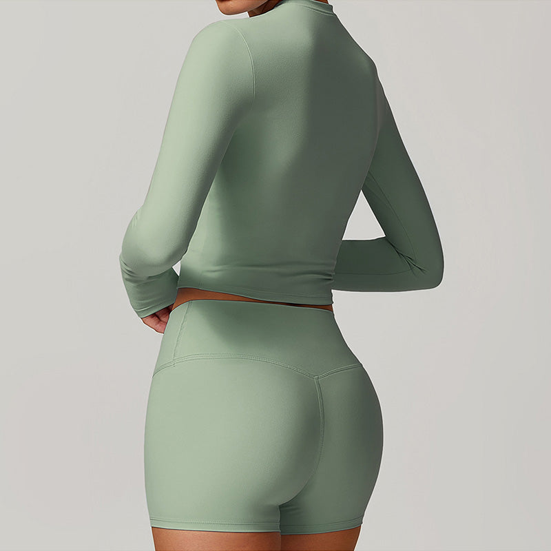 Tight-fitting back yoga long sleeves