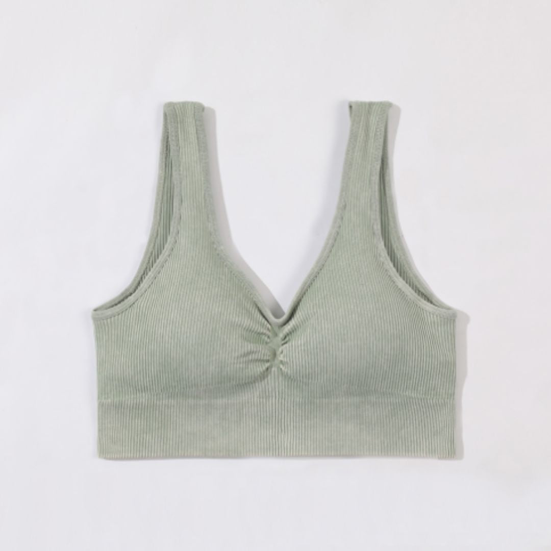 Soutien-gorge de yoga sans coutures à double bretelles