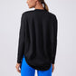 Nude and breathable long sleeve loose sports top