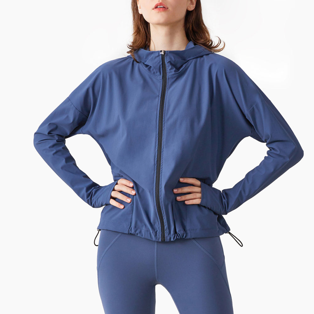 Veste de sport zippée décontractée qui évacue la transpiration