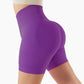 Solid color seamless hip lifting shorts