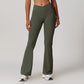 Brushed Cross High Waist Fitness Wide Leg Pants