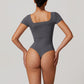 Quick-Dry Short Sleeve Thong Bodysuits