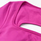 Seamless Cross Back U Neck Yoga Crop Top