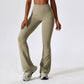 High-rise stretch flared pants