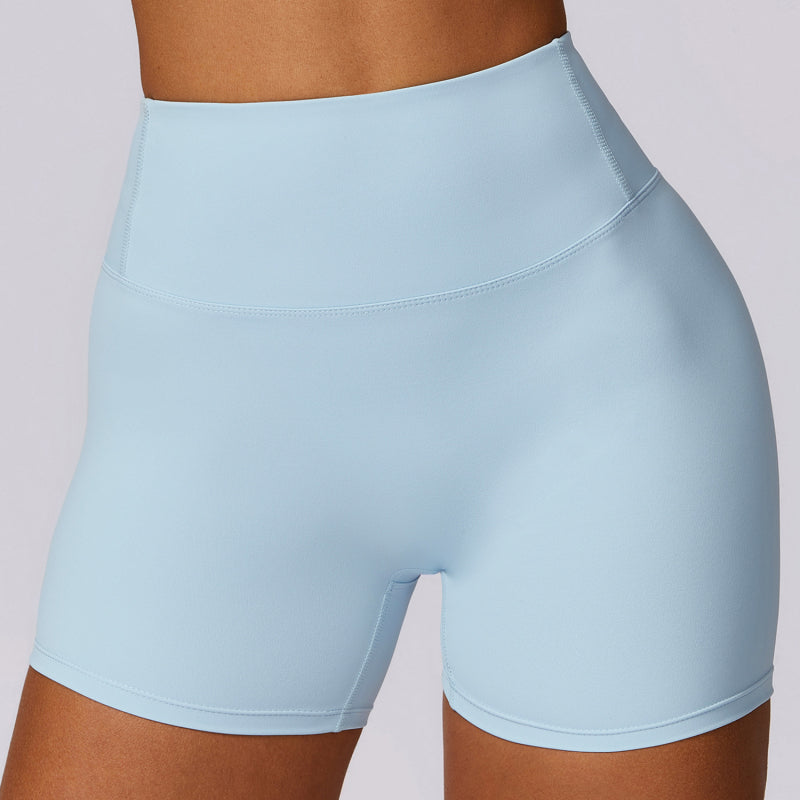 High-waisted hip-lifting skinny athletic shorts