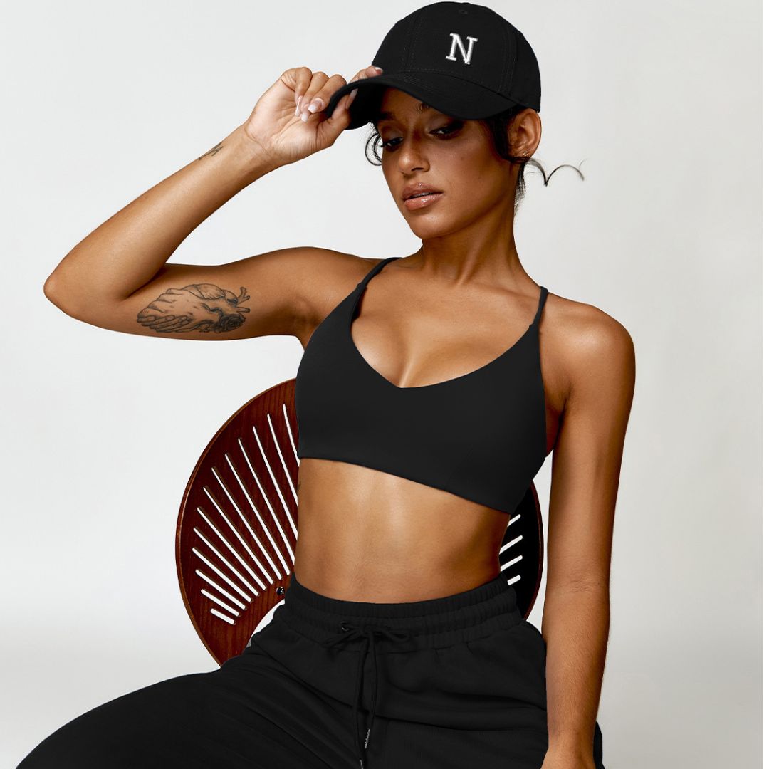 Ensemble 2 pièces soutien-gorge de sport à bonnets triangle et bas de jogging