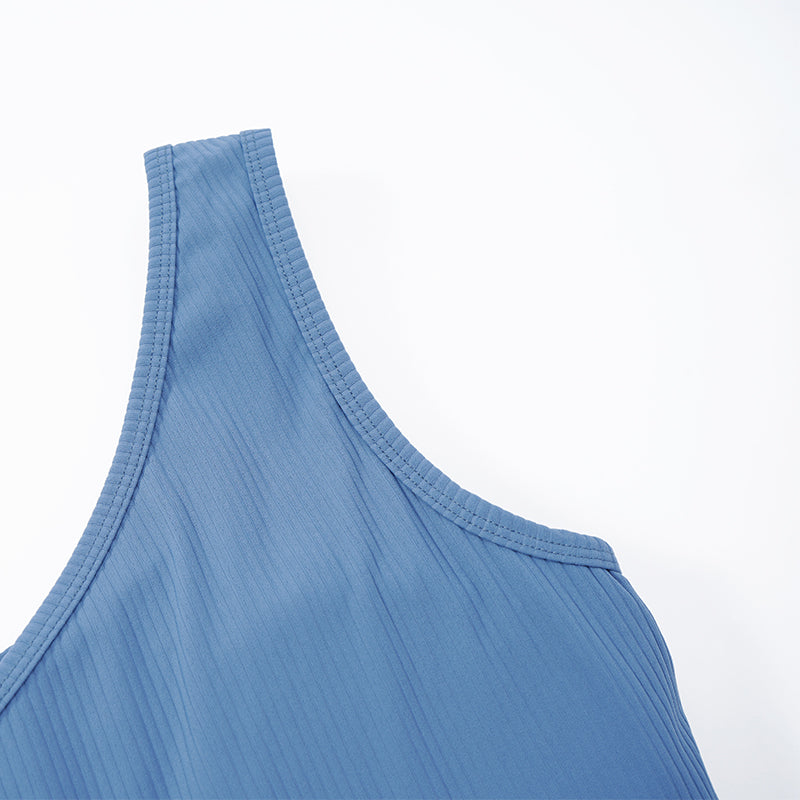 Oblique one-shoulder exercise fitness bodysuits