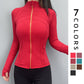 Slimming gold zipper and stand collar Fitness Jacket