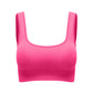 Solid wide straps, square neck sports bra