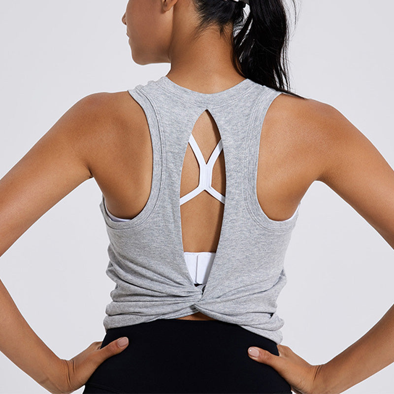 New sport running yoga fitness sleeveless tops